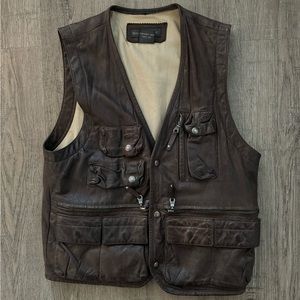 Vintage Banana Republic Leather Vest